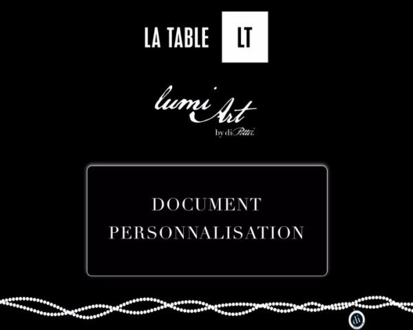 Document de personnalisation Document de personnalisation